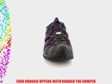 New Womens/Ladies Purple/Grey Hi-Tec Closed Toe Adventure Sandals - Charcoal/Purple - UK 8