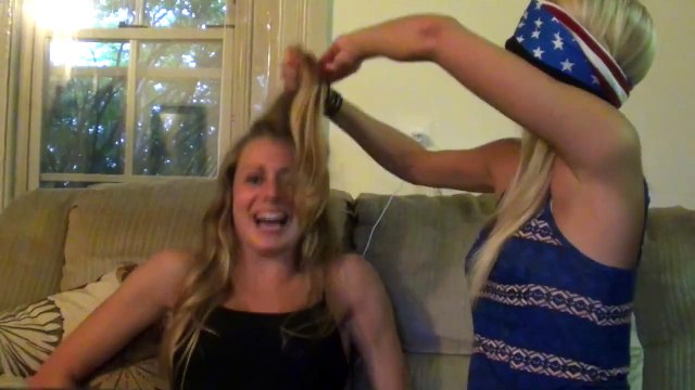 Blindfolded CHEER Hair + Makeup Challenge!!!