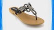 LADIES FLAT DIAMANTE SANDALS TOE POST WOMENS HOLIDAY DRESSY BLING PARTY SIZE 3-8 (UK 6 / EU