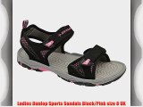 Ladies Dunlop Sports Sandals Black/Pink size 8 UK