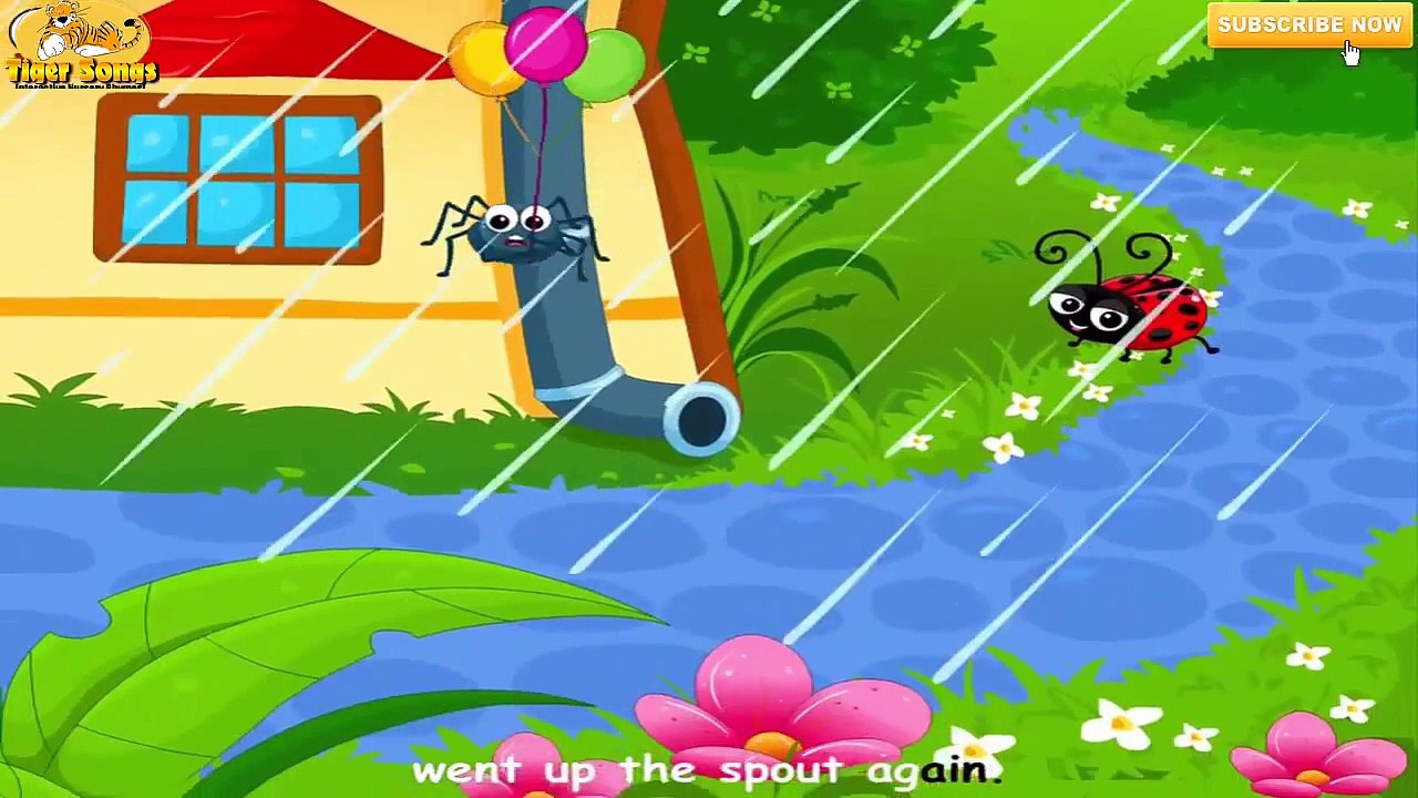 The Itsy Bitsy Spider Nursery Rhyme with Lyrics - Interactive Children Songs