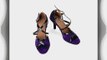 Abby Q-8058 Womens Latin Tango Cha-cha Ballroom 3.4 Heel Dance Shoes Purple UK Size3.5