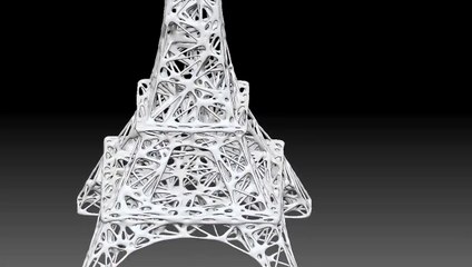 3D Printing - Neuron Cells based Eiffel Tower - by Dizingof on 3Dizingof.com