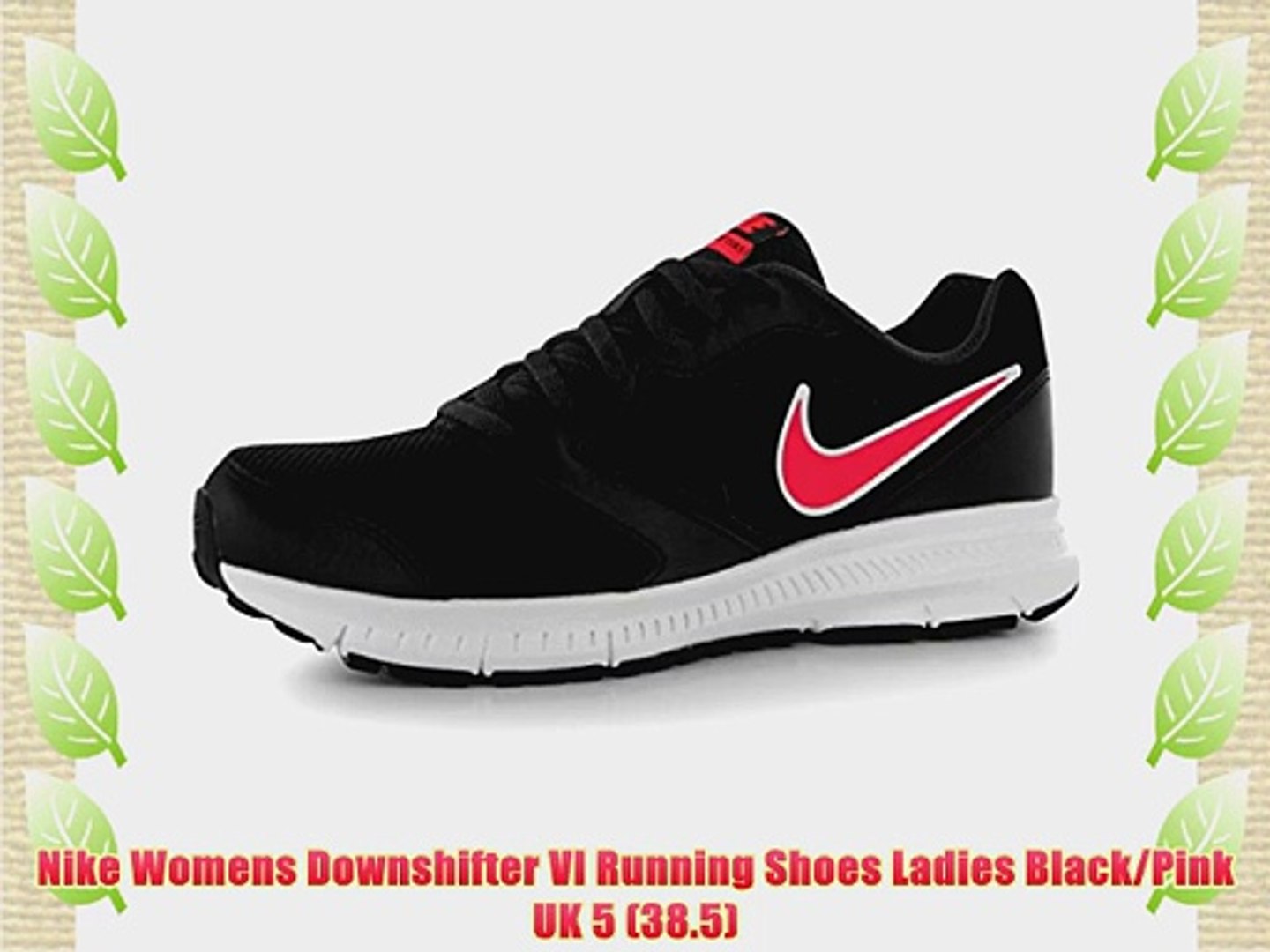 ⁣Nike Womens Downshifter VI Running Shoes Ladies Black/Pink UK 5 (38.5)