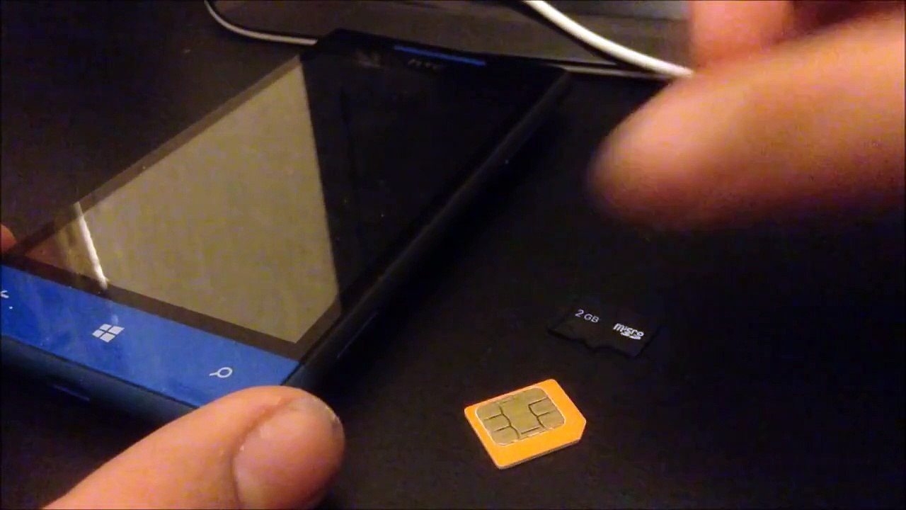 HTC 8S - How to insert a Micro SD and Sim Card