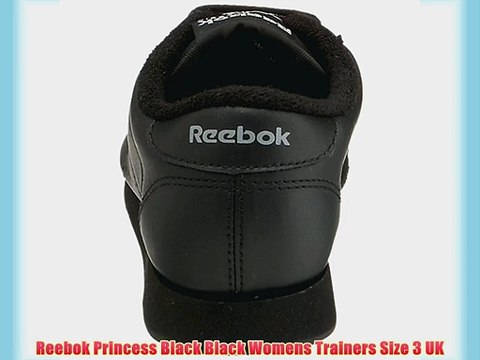 Reebok Princess Black Black Womens Trainers Size 3 UK