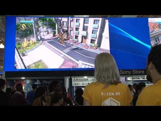 Gabriel e Mari jogam PS4 no telão Killzone: Shadow Fall e Knack - Gameplay [BGS 2013] - BJ