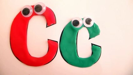 C c   Learn The Alphabet ABC    COLOURING PAGE with  EASY PLAY DOH