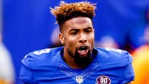 Odell Beckham Jr. Makes One Handed Catch Lying Down