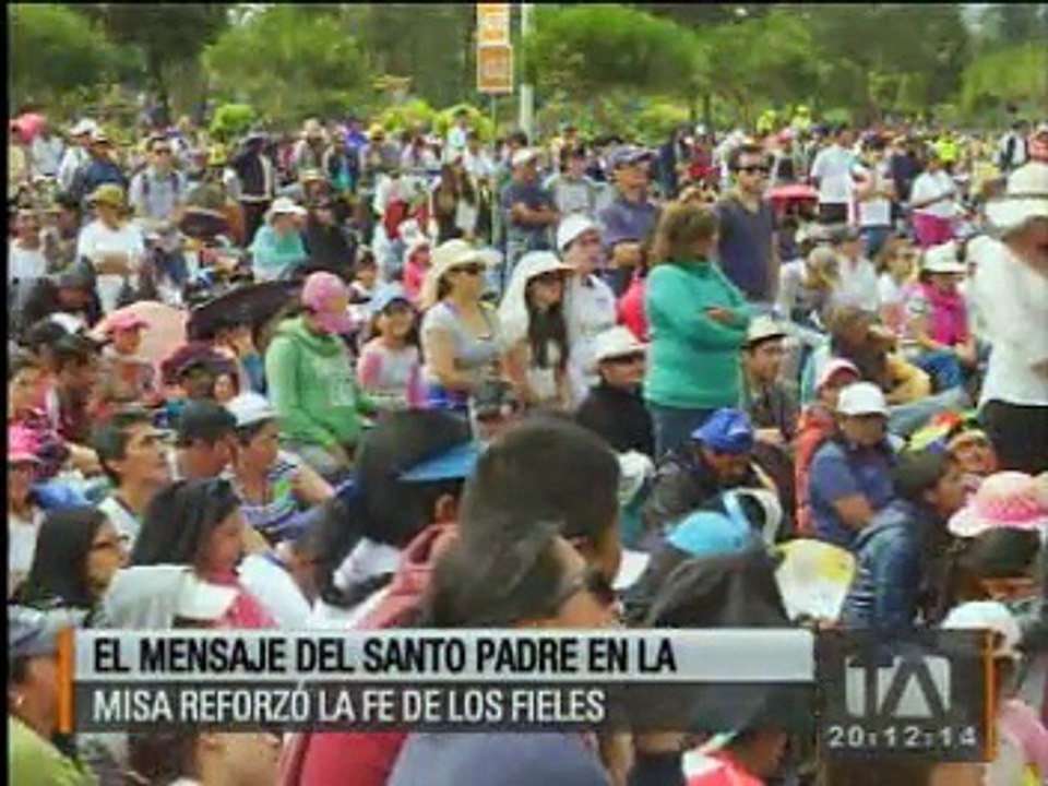Mensaje de Francisco en la misa renovó la fe de los fieles