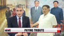 N. Korean leader pays tribute to late grandfather and regime founder