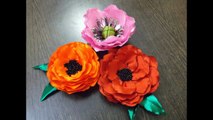 D.I.Y. Satin Ribbon Poppy Flowers - Tutorial