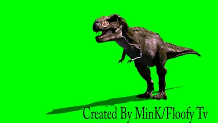 T-Rex Test Walk against Green Screen [1080p HD]