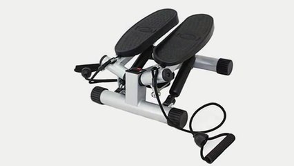 Sunny Health & Fitness Twisting Stair Stepper with Bands