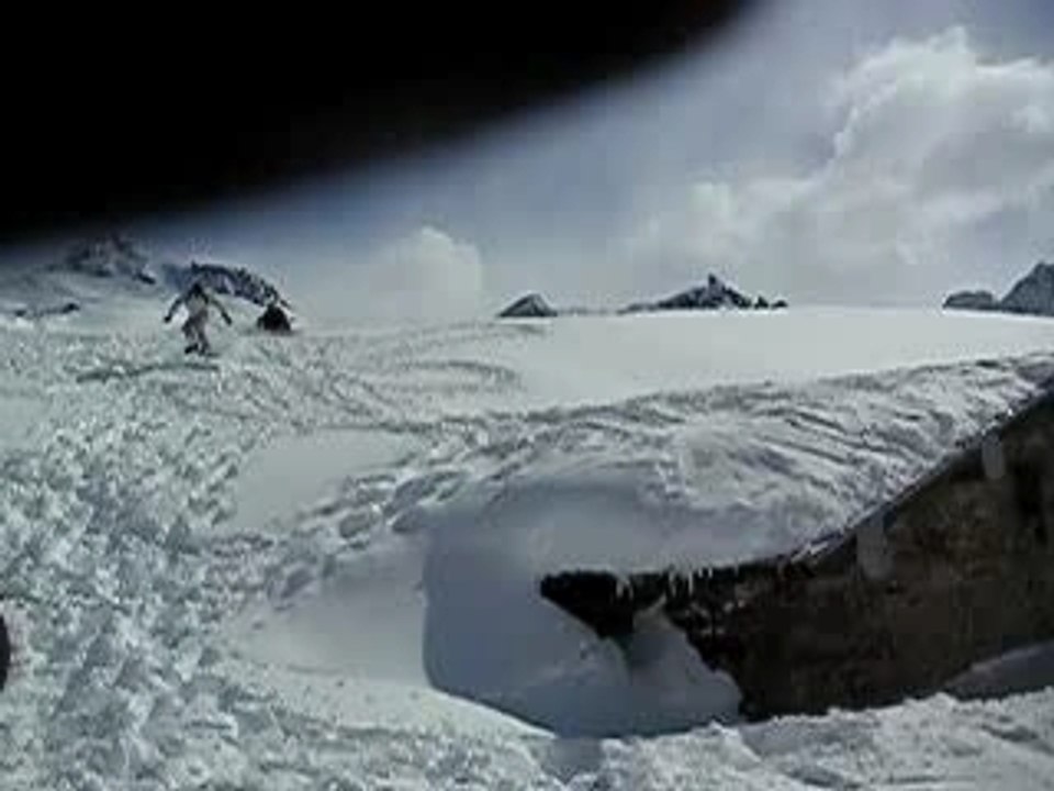 Saut d'un chalet de 8metres