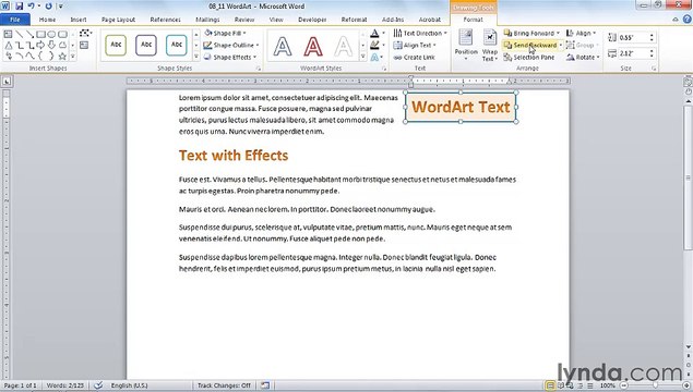 MS Word Illustrating with WordArt