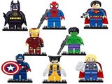 Get Lot of 8 sets Super Heroes Spiderman Superman MiniFigure Building blocks Toys Product images