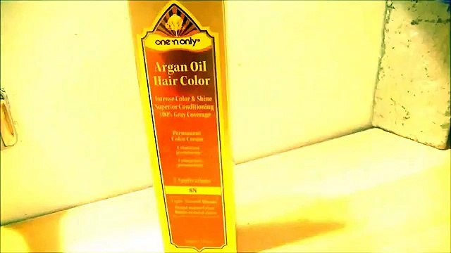 One 'n Only ARGAN OIL Hair Color Light Natural Blonde Before and after