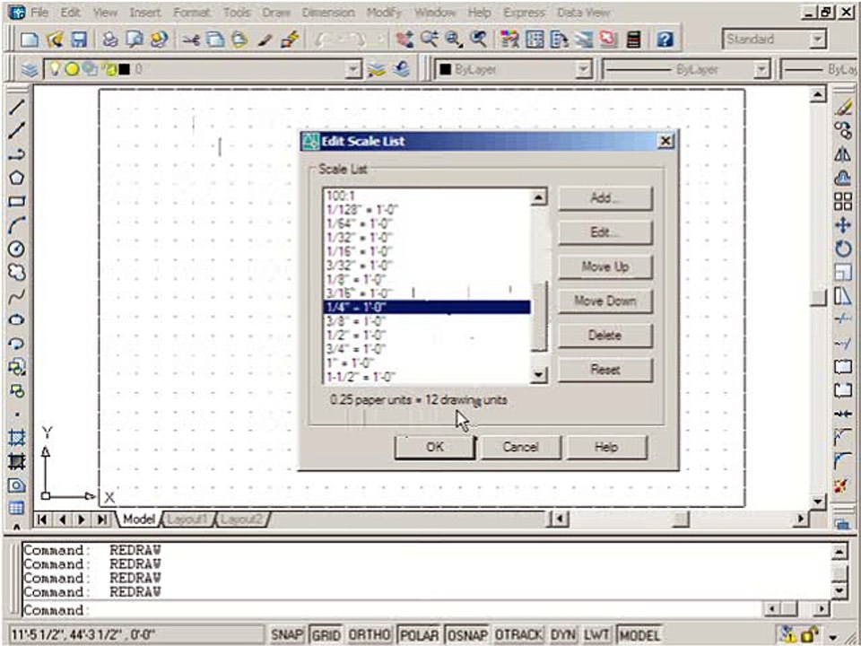 AutoCAD - Scalelist Command - 08-09