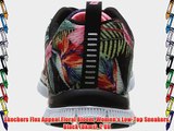 Skechers Flex Appeal Floral Bloom Women's Low-Top Sneakers Black (Bkmt) 2 UK