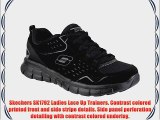 Skechers Ladies Synergy A Lister Lace Up Leather Textile Trainer Black