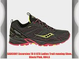 SAUCONY Excursion TR 8 GTX Ladies Trail running Shoe Black/Pink UK4.5