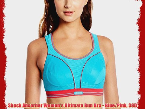 Shock Absorber Women's Ultimate Run Bra - Blue/Pink 38D