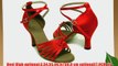 Red Chinese knot stain of Ladies Latin dance shoes-Red(EU36~EU41) (EU36/23.5CM Red)
