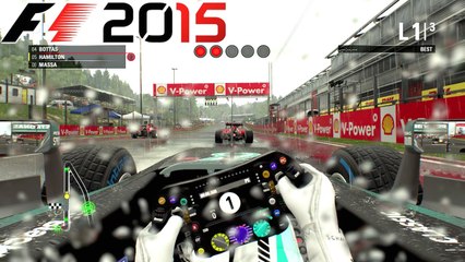Let's Play F1 2015 - Spa in the Rain with Hamilton (PC Capture HD 1080p 60FPS)