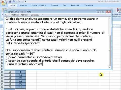 Formule utili in Microsoft Excel e OpenOffice