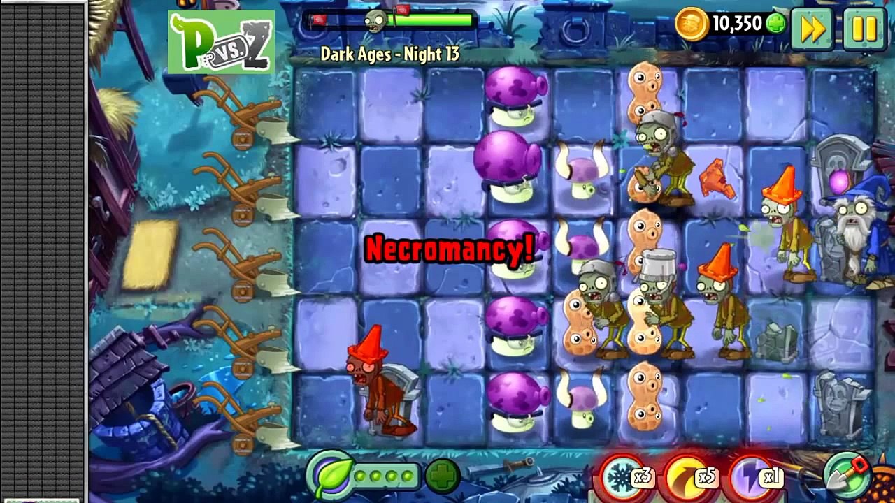 Dark Ages Part 2 - Night 13 - Survive with Given Plants - Plants vs Zombies 2