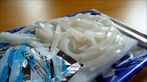 [ Japanese cuisine ] Eating Sashimi  Ika somen  Raw squid that has been sliced いかそうめん