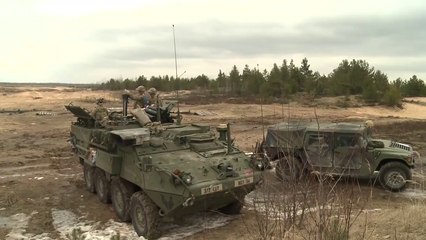 M1129 Stryker Mortar Carrier Live Fire Excercise