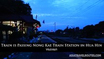 Train is Passing Nong Kae Train Station in Hua Hin