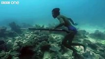 deniz 30 metre altında tüpsüz zıpkınla balık avı
