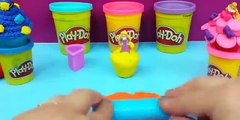 Play-Doh How To Make Cupcake Princess Dress Disney Jasmine Rapunzel Cinderella [Full Episo