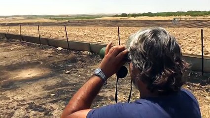 Daesh terrorists excavate ditches along the border in Aleppo's Jarabulus