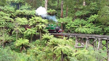 Puffing Billy - 6A crossing the trestle bridge