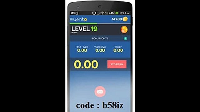Uento earn money paypal 100% whit Android app 2015 (code bonus - b58iz )
