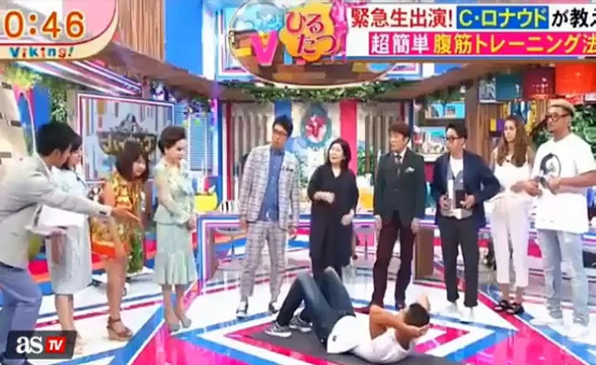 Cristiano Ronaldo Shows His Abs in Japanese TV Show 7/8/2015