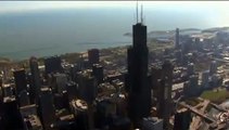 Flying by the Chicago Sears Tower