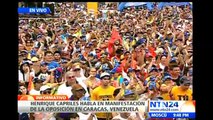 Capriles critica marchas del oficialismo e invita a venezolanos a votar en elecciones municipales