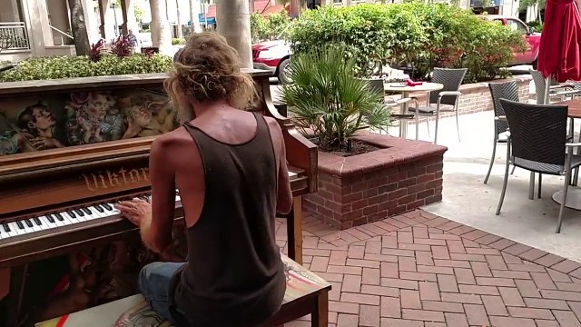 Homeless man plays piano beautifully (Sarasota, Florida)