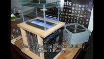 Uranium minerals inside a cloud chamber