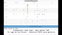 Swan Lake EASY guitar tab Tchaikovsky