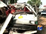 At least six killed in Islamabad traffic accident-Geo Reports-08 Jul 2015
