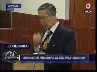 Alberto Fujimori presenta pedido para anular pena de 25 años de cárcel