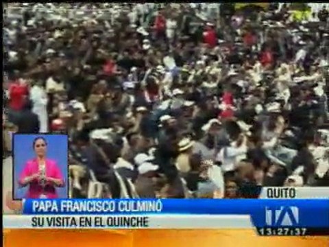 El papa Francisco se despide de Ecuador y continúa su gira por Latinoamérica