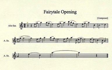 Fairy Tale Theme from Shrek for Alto Sax