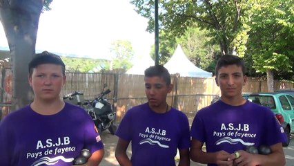 Interview des finalistes du Crédit Mutuel - Mondial la Marseillaise des jeunes